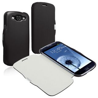 BasAcc Black Leather Case with Magnetic Flap for Samsung Galaxy S lll i9300 BasAcc Cases & Holders