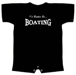 Funny Baby Romper (ID RATHER BE BOATING (Sports Tee Shirt)) Infant T Shirt Clothing