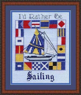Pegasus Originals I'd Rather Be Sailing Counted Cross Stitch Chartpack   Knitting And Crochet