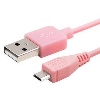 BasAcc 3 foot Pink Universal Micro USB 2 in 1 Cable BasAcc Cell Phone Chargers