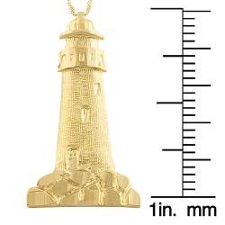 Fremada 14k Yellow Gold Lighthouse Pendant Goldfill Singapore Chain Fremada Gold Necklaces