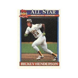 1991 Topps #391 Rickey Henderson All Star  Sports Related Trading Cards  Sports & Outdoors