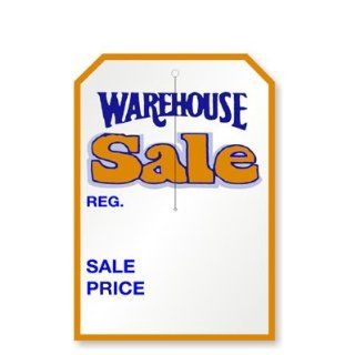 Warehouse Sale, w/3.25" slit, 2 clip corners, Merchandise 12pt Tag, 250 Tags / Pack, 7" x 5"  Blank Labeling Tags 