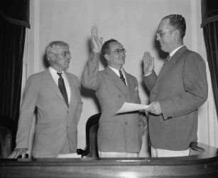 1937 photo New member of U.S. Tariff Commission takes oath. Washington D.C., c7  