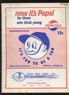 1963 Minor League Baseball Program Bakersfield Bears   MLB Programs and Yearbooks  Sports Related Collectible Event Programs  Sports & Outdoors