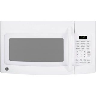 Ge 1.7 cubic foot Over the range White Microwave Oven