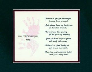 Personalized Child Handprint Mat Wall Decor Picture Saying Poem   Home Decor Accents