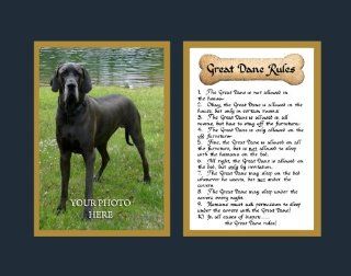 Dog Rules Great Dane Wall Decor Pet Saying Dog Saying   Decorative Plaques