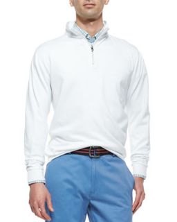 Mens 1/2 Zip Jersey Pullover Sweater, White   Peter Millar   White (LARGE)