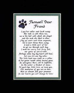 Farewell Dear Friend Female Dog Memorial Wall Decor Poem Pet Saying Bereavement Sign   Decorative Plaques