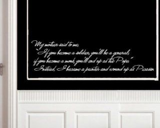 My mother said to me, If you become a soldier, you'll be a generalvinyl Decal Wall Sticker Mural   Wall Decor Stickers  