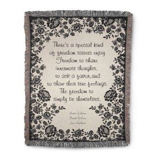 Personalized, Embroidered Sisters Saying Throw Blanket  