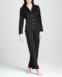Womens Zen Jersey Pajamas, Black   Natori   Black (MEDIUM)