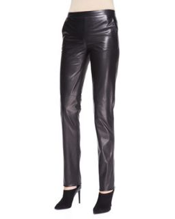 Womens Skinny Leather Pants, Black   Bottega Veneta   Black (42/6)