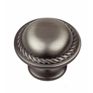 Gliderite 1.125 inch Satin Pewter Round Rope Cabinet Knobs (pack Of 10)