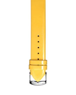 18mm Patent Leather Strap, Yellow   Philip Stein   Yellow (18mm )