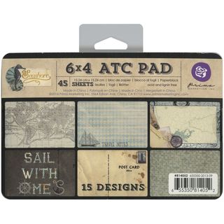 Seashore Atc Cards 4inx6in 45/pad 15 Designs/3 Each