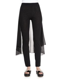 Womens Pants with Skirted Back, Black   Jean Paul Gaultier   Black (S)
