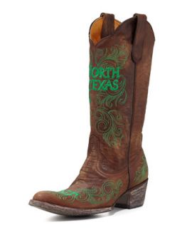 University of North Texas Tall Gameday Boots, Brass   Gameday Boot Company  