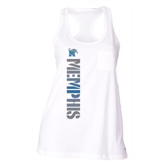 SOFFE Womens Memphis Tigers Pocket Racerback Tank Top   Size Small, White