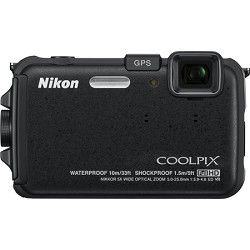 Nikon COOLPIX AW100 16MP Waterproof Shockproof Freezeproof Black Digital Camera