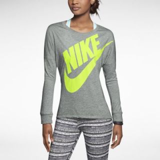 Nike Signal Long Sleeve Womens T Shirt   Dark Grey Heather