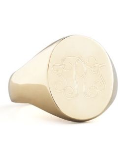 Gold Monogrammed Ring   Zoe Chicco   Gold (7)