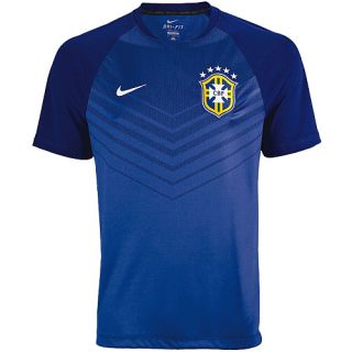 NIKE Mens Brasil Squad Pre Match Short Sleeve Soccer Jersey   Size Small,