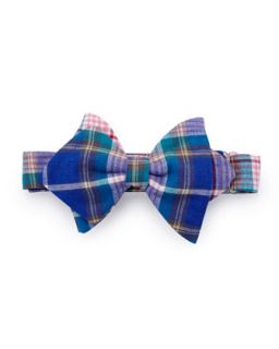 Plaid Baby Bow Tie, Blue   Blue plaid