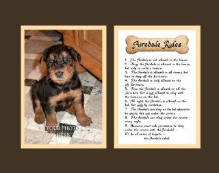 Dog Rules Airedale Wall Decor Pet Saying Dog Saying   Decorative Plaques