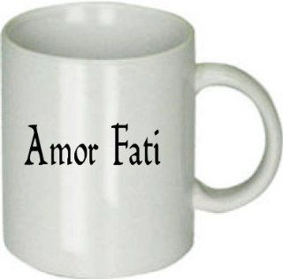 Amor Fati (Love of Fate) Classic Latin Saying. Ceramic Coffee Cup  Mugs  