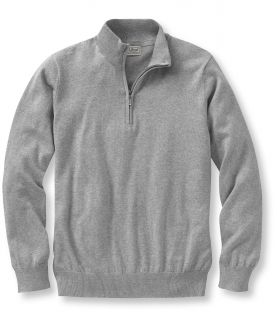 Cotton/Cashmere Sweater, Quarter Zip