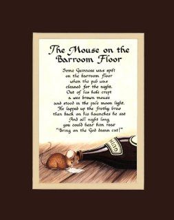 Mouse on Barroom Floor Humor Saying Wall Decor   Decorative Plaques
