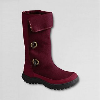 Lands End Red weatherfield toggle boots