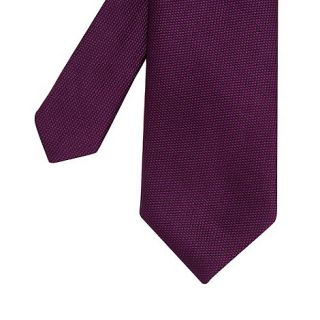 Red Herring Plum slim textured tie