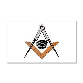  Square and Compass with all seeing eye Sticker Re Sticker Rectangle   Standard   Wall Decor Stickers