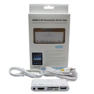 GUMP 6 in 1 HDMI Dock Connection Kit Adapter Multi Card Reader for iPad 2, iPad 3, iPhone 4G, iPhone 4S, iPod    Sent from USA Computers & Accessories