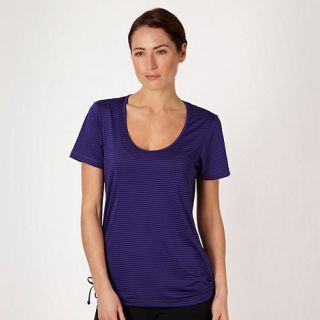 XPG by Jenni Falconer Dark purple textured striped training t shirt