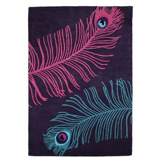 Butterfly Home by Matthew Williamson Designer pink peacock feather wool rug