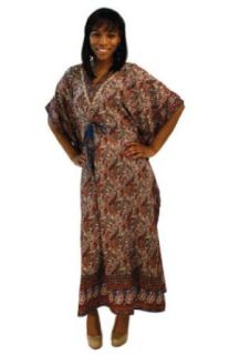 Paisley Design Pull String Pull String Rayon Caftan Kaftan   Available in Several Colors (Turquoise) World Apparel Clothing