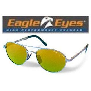 EAGLE EYES Sunglasses AVIATOR STYLE 10025 Glossy Gunmetal Frame NASA Technology Blublocker UV Block Best for Visual Clarity   AS SEEN ON TV Shoes