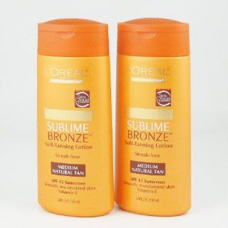 Loreal Paris Body Expertise Sublime Bronze Self Tanning Lotion   Medium Natural Tan (2 Pack)  Sunscreens And Tanning Products  Beauty