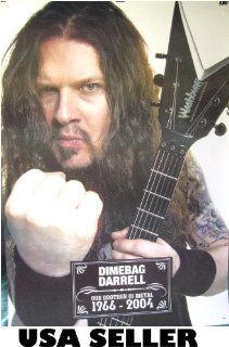 Dimebag Darrell Abbott of Pantera tribute POSTER 23.5 x 34 posthumous metal legend (sent FROM USA in PVC pipe)  Prints  