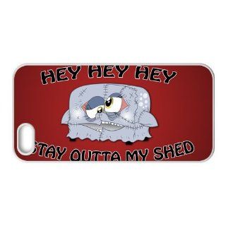 HEY HEY HEY STAY OUTTA MY SHED Printed Hard Plastic Case Cover for iPhone 5, 5s Books