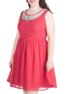 It's All in the Details Dress in Coral   Plus Size  Mod Retro Vintage Dresses