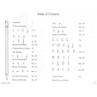 Cursive Handwriting   Contracted Edition Jan Olsen 9781891627040  Kids' Books