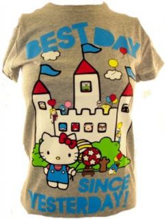 Hello Kitty Girls T Shirt   "Best Day Since Yesterday" Castle Party on Gray Clothing
