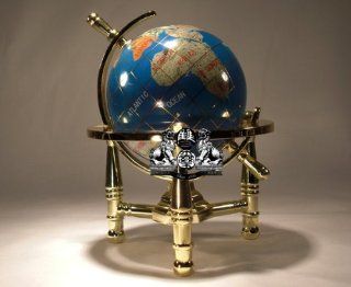 6" Turquoise GEMSTONE GLOBE   Geographic Globes