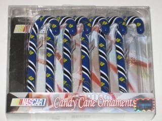JIMMIE JOHNSON #48 Car Number & Colors CANDY CANE CHRISTMAS ORNAMENT SET (6 pack) Sports & Outdoors