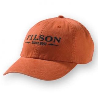 Filson Chino Cap with Logo (Burnt Orange) Clothing